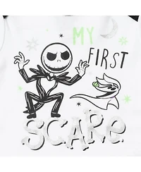 Nightmare Before Christmas Baby Boys Disney Fleece Pullover Hoodie Bodysuit and Pants 3 Piece Outfit Set