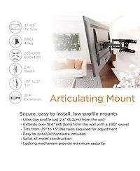 ProMounts Full Motion Tv Wall Mount for TVs 37"