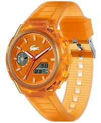 Lacoste Men's Orange Silicone Strap Watch, 45mm