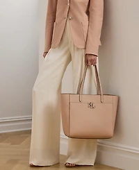 Lauren Ralph Lauren Pebbled Leather Extra-Large Cameryn Tote Bag