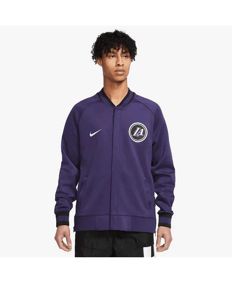 Men's Nike Gray, White Los Angeles Lakers 2022/23 City Edition Showtime Thermaflex Full-Zip Jacket