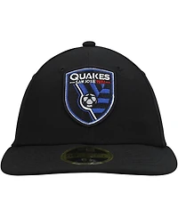 Men's New Era Black San Jose Earthquakes Primary Logo Low Profile 59FIFTY Fitted Hat