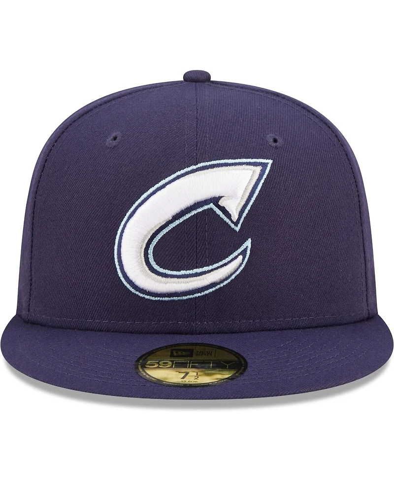 Men's New Era Navy Columbus Clippers Authentic Collection 59FIFTY Fitted Hat