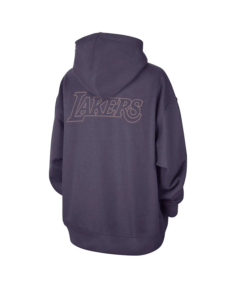 Jordan Women's Purple Los Angeles Lakers Courtside Statement Edition Oversize Pullover Hoodie
