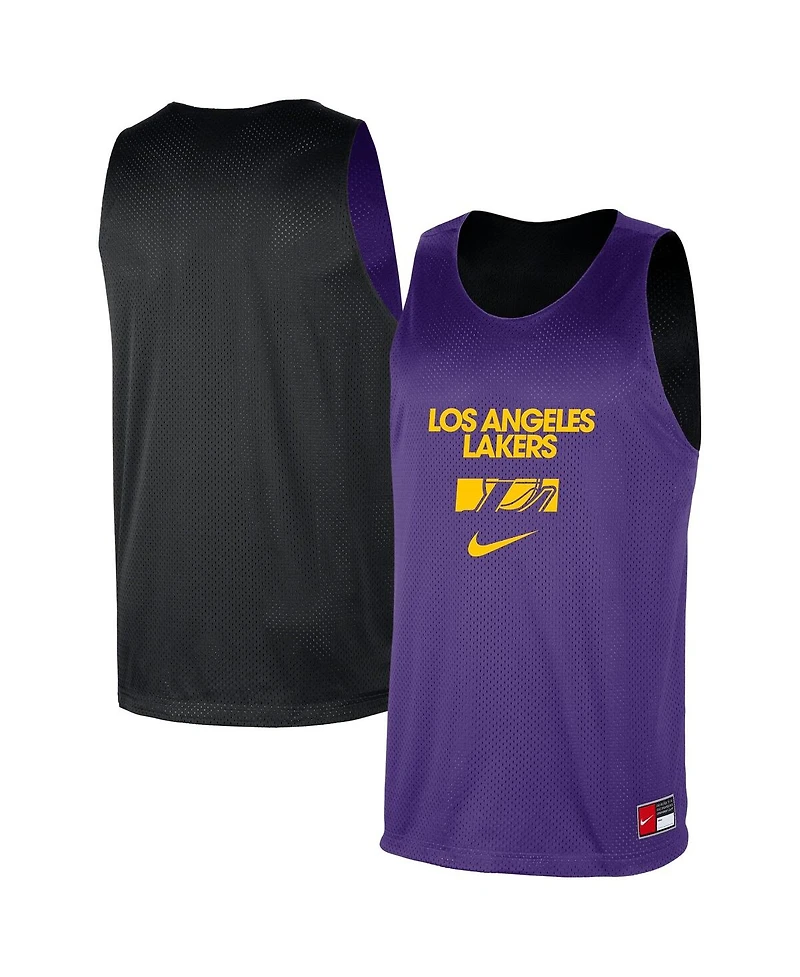 Nike Men's Purple/Black Los Angeles Lakers Courtside Reversible Mesh Practice Jersey