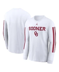 Jordan Men's White Oklahoma Sooners Local Spirit Slogan Long Sleeve T-Shirt