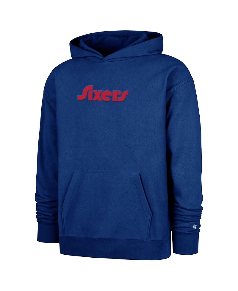 '47 Brand Men's Royal Philadelphia 76ers 2024/25 City Edition Double Crossover Foundation Pullover Hoodie