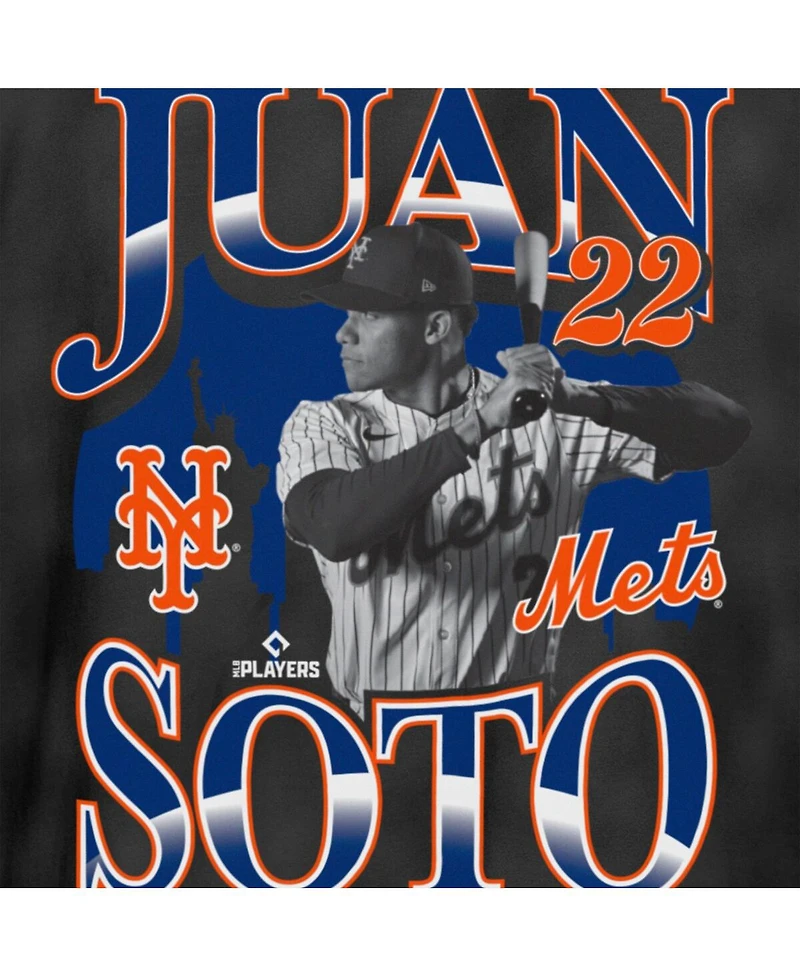 New Era Men's Juan Soto Black York Mets Batter Up Player T-Shirt