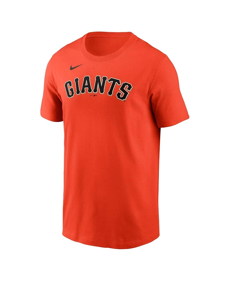 Nike Men's Willy Adames Orange San Francisco Giants Fuse Name Number T-Shirt