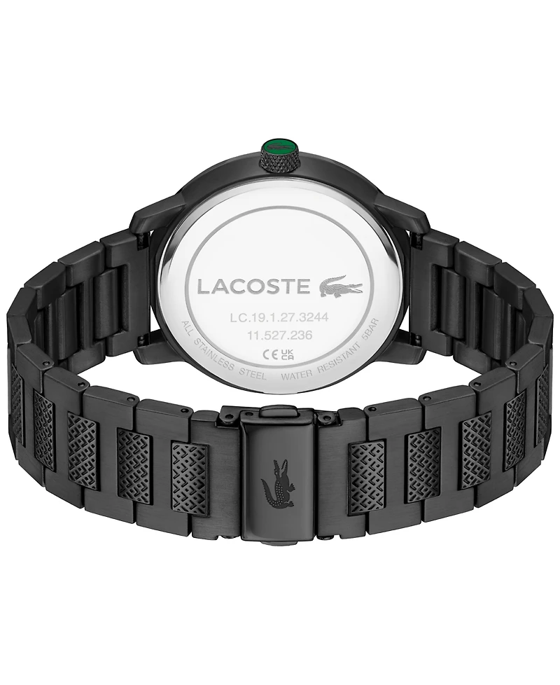 Lacoste Men's Metropole Ionic Plated Black Steel Bracelet Watch, 39mm