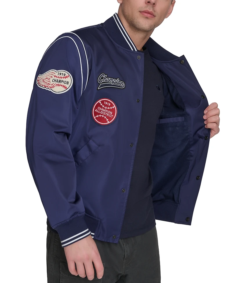 Champion Men's Varsity Patch Bomber Jacket