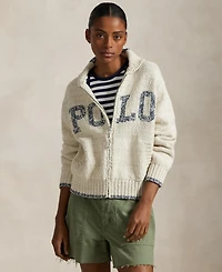 Polo Ralph Lauren Women's Logo Shawl-Collar Full-Zip Cardigan