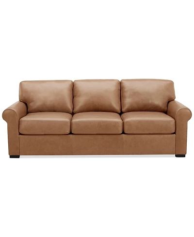 Radley Roll Arm 86" Leather Sofa, Exclusively at Macy's