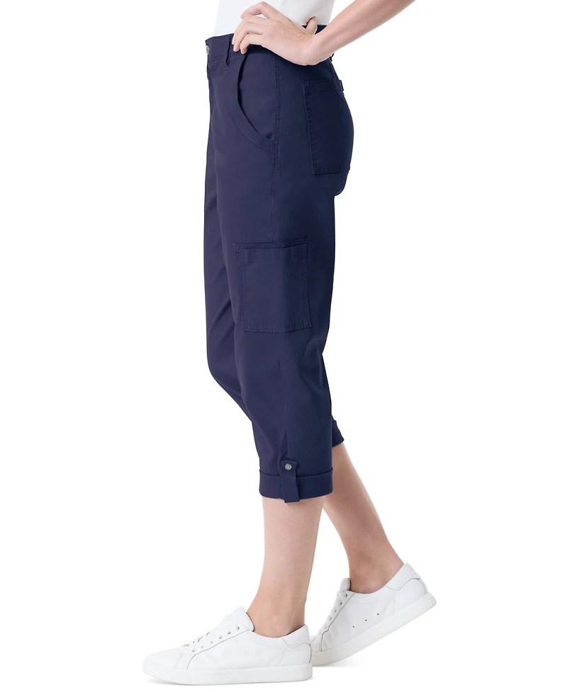 Gloria Vanderbilt Women's Adjustable-Hem Cargo Capri Pants
