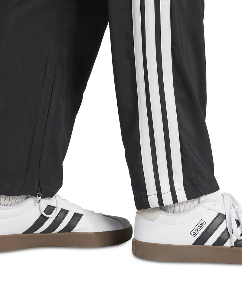 adidas Men's Stanford Essential Three-Stripes Open Hem Track Pants