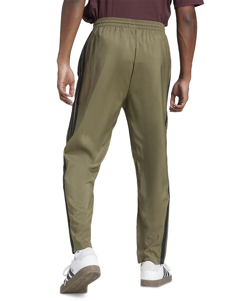 adidas Men's Stanford Essential Three-Stripes Open Hem Track Pants