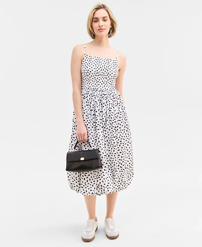 On 34th Women's Smocked Bubble-Hem Midi Dress, Exclusively at Macy's