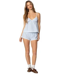 Edikted Women's Danna Pinstripe Babydoll Tank Top