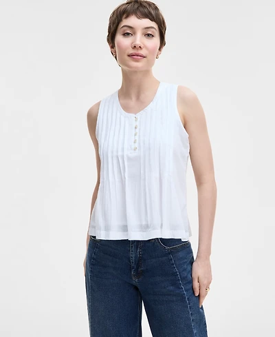 On 34th Women's Sleeveless Pleated Tank, Exclusively at Macy's