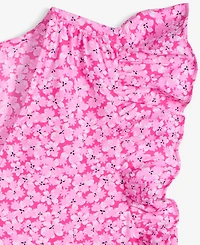 On 34th Women's Printed Ruffle V-Neck Top, Exclusively at Macy's