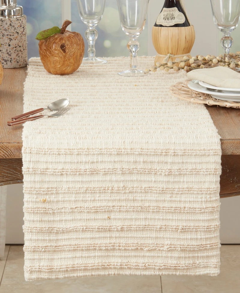 Saro Lifestyle Refined Stripe Woven Table Runner, 16" x 72"