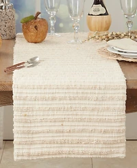 Saro Lifestyle Refined Stripe Woven Table Runner, 16" x 72"