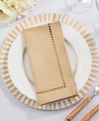 Saro Lifestyle Laser-Cut Hemstitch Napkin, Set of 4