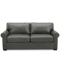 Radley Roll Arm 74" Leather Apartment Sofa, Exclusively at Macy's