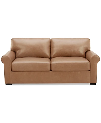 Radley Roll Arm 74" Leather Apartment Sofa, Exclusively at Macy's