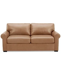 Radley Roll Arm 74" Leather Apartment Sofa, Exclusively at Macy's