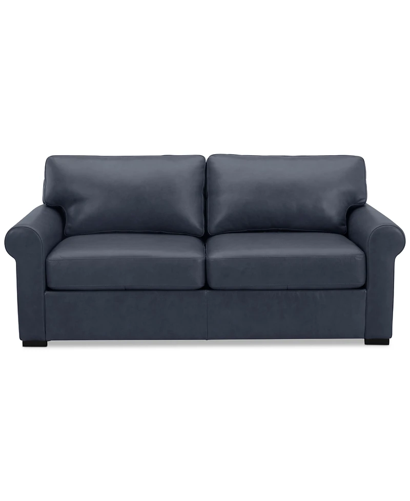 Radley Roll Arm 74" Leather Apartment Sofa, Exclusively at Macy's