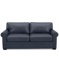 Radley Roll Arm 74" Leather Apartment Sofa, Exclusively at Macy's