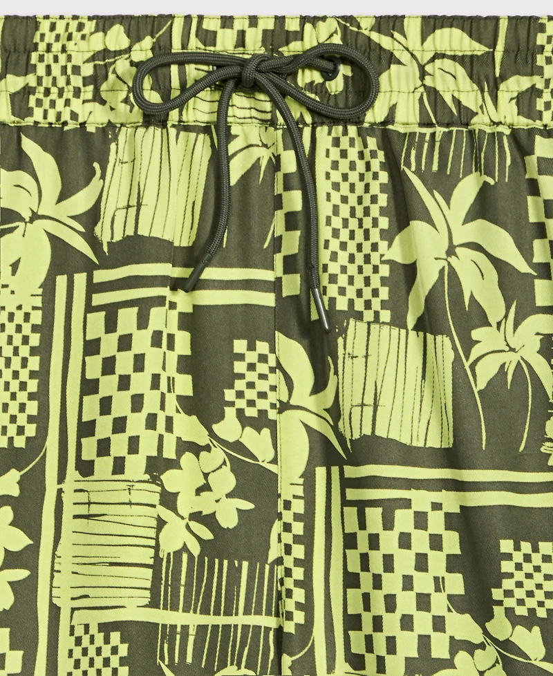 Mode of One Men's Vacation Palm Pull-On Shorts, Exclusively at Macy's