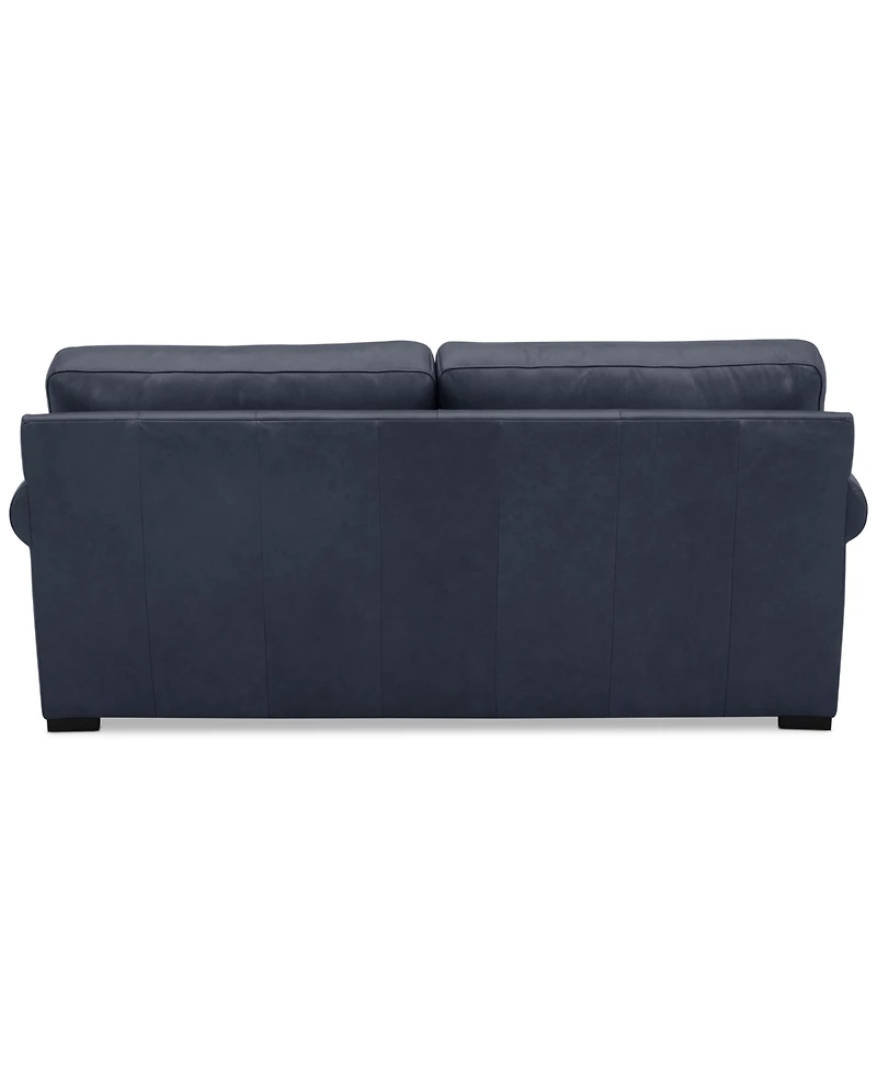 Radley Roll Arm 74" Leather Apartment Sofa, Exclusively at Macy's
