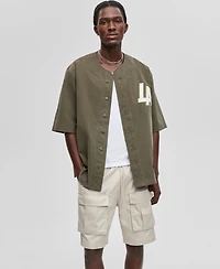 Mode of One Men's Washed Crinkle Baseball Jersey, Exclusively at Macy's