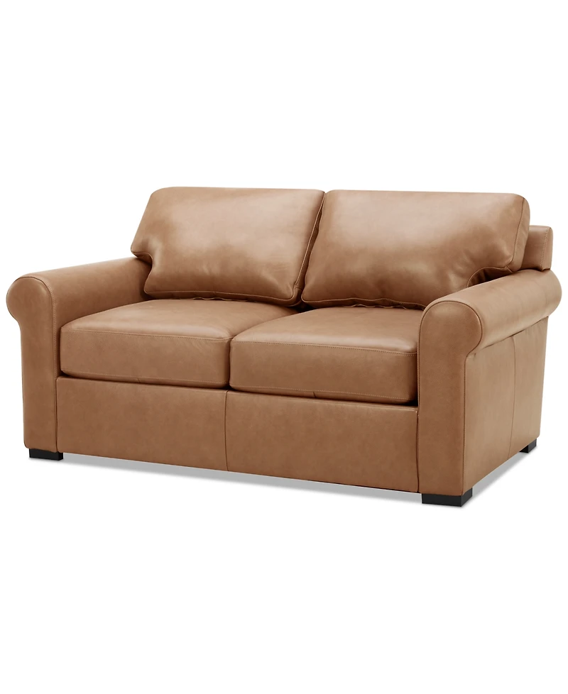 Radley Roll Arm 61" Leather Loveseat, Exclusively at Macy's