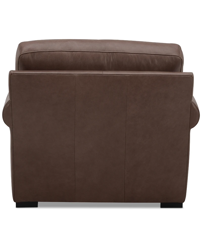 Radley Roll Arm 38" Leather Chair, Exclusively at Macy's