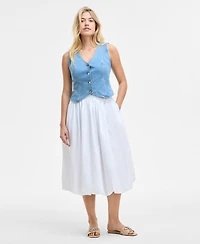 On 34th Women's Bubble-Hem Midi Skirt, Exclusively at Macy's