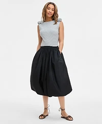 On 34th Women's Bubble-Hem Midi Skirt, Exclusively at Macy's