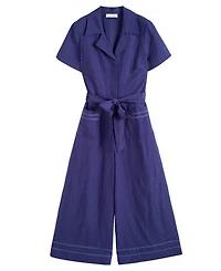 Chinti & Parker Women's Linen Blend La Mer Jumpsuit