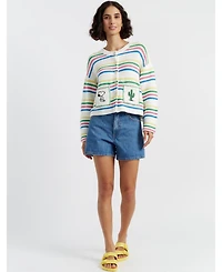 Chinti & Parker Women's Cotton Peanuts Vacation Cardigan