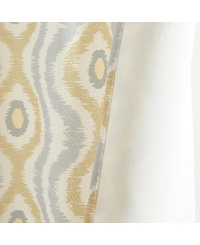 Hlc.me Tanner Ogee Ikatt Damask Patterned Window Grommet Curtains Bedroom
