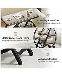 Tribesigns End Table for Living Room, 3-Tier Faux Marble Side Table, Wood Narrow Sofa Modern Nightstand and Bedside Bedroom