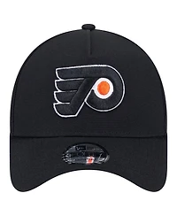 New Era Men's Black Philadelphia Flyers Core A-Frame 9FORTY Adjustable Hat