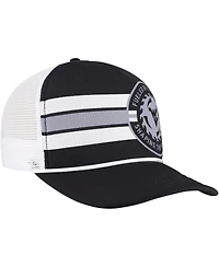Legacy Athletic Men's Black West Virginia Mountaineers Built on Bravery Running Circle Trucker Adjustable Hat