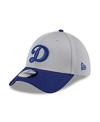 New Era Men's Gray/Royal Los Angeles Dodgers 2025 Batting Practice 39THIRTY Flex Hat