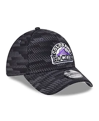New Era Men's Black Colorado Rockies 2025 Mlb Clubhouse 39THIRTY Flex Hat