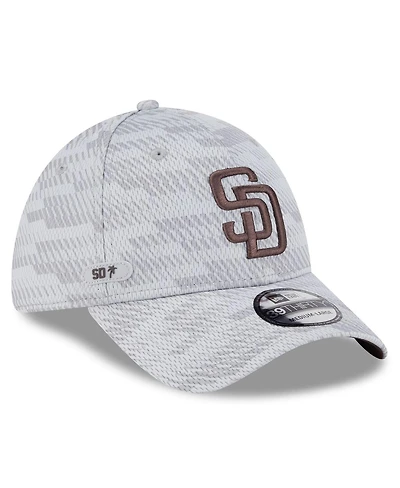 New Era Men's Gray San Diego Padres 2025 Mlb Clubhouse 39THIRTY Flex Hat