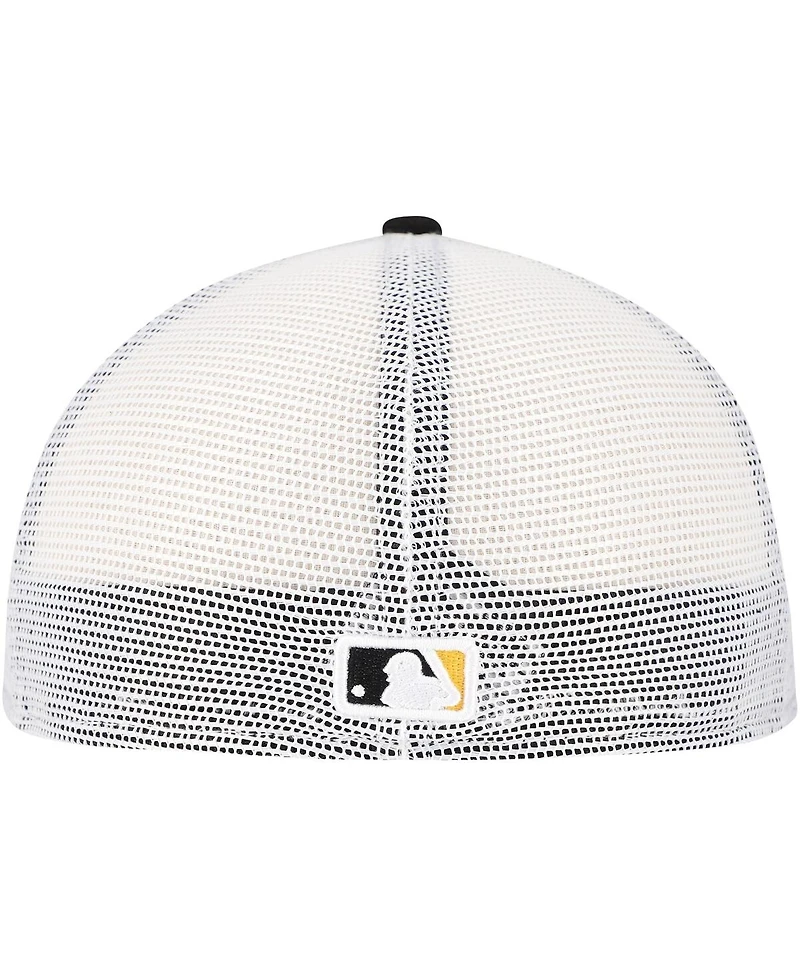 New Era Men's Black Pittsburgh Pirates Team Color 59FIFTY Trucker Fitted Hat