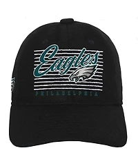 Outerstuff Big Boys and Girls Black Philadelphia Eagles Retro Wooly Adjustable Hat